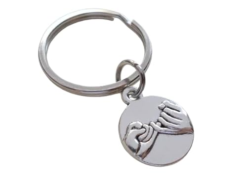 Small Pinky Promise Charm for Couples or Best Friends, Anniversary Keychain