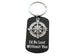 Compass Charm Keychain with Engraved Tag "I'd Be Lost Without You"; Couples Keychain