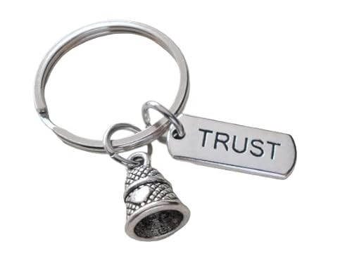 Thimble Charm Keychain with Trust Charm - Peter Pan's Kiss