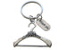 Clothes Hanger and Thank You Charm Keychain, Clothing Store Employee Appreciation Keychain