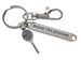 Tennis Charm Keychain with Tennis Racquet Charm, Enjoy the Journey Charm & Swivel Clasp; Tennis Player or Coach Keychain