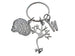 Custom Psychologist or Neuroscientist Appreciation Keychain with Brain Charm, Neuron & Letter Charm