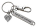 Physical Therapist Keychain For Student with PT Heart Charm, Enjoy the Journey & Swivel Clasp