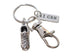 Track or Cross Country Runner Keychain with Running Shoe Charm, I Can, and Swivel Clasp, Fitness Encouragement Keychain