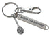 Tennis Charm Keychain with Tennis Racquet Charm, Enjoy the Journey Charm & Swivel Clasp; Graduate Keychain, Tennis Player or Coach Keychain