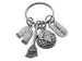 Housekeeping Appreciation Keychain with Broom, Gloves, World Globe & T