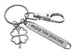 Clover Charm Keychain with Enjoy the Journey Charm & Swivel Clasp, Good Luck Charm Keychain