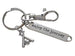 Baseball or Softball Keychain with Baseball Bats & Ball Charm, Enjoy the Journey Charm, and Swivel Clasp, Team Player Keychain