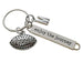 Custom Football Charm Keychain with Enjoy the Journey Charm & Letter Charm; Football Team Player Keychain