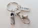 Track or Cross Country Runner Keychain with Running Shoe Charm, I Can, and Swivel Clasp, Fitness Encouragement Keychain