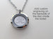 Custom Graduate Circle Crystal Edge Floating Charm Locket Necklace, Stainless Steel Locket, Graduation 2024, 2025 or 2026, Reach for the Stars