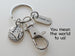 World Globe Charm Keychain with Swivel Clasp and Thank You Charm, Employee Appreciation Gift, Volunteer Thank you Gift