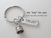 Thimble Charm Keychain with Trust Charm - Peter Pan's Kiss