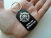 Compass Charm Keychain with Engraved Tag "I'd Be Lost Without You"; Couples Keychain