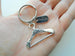 Clothes Hanger and Thank You Charm Keychain, Clothing Store Employee Appreciation Keychain