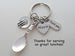 Serving Spoon Charm Keychain with Plate Charm, Hero Heart Charm, and Thank You Charm; Food Server, School Lunch Serving Staff Appreciation Keychain