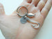 Gone Fishing Fish Hook Charm Keychain with Small Fish Charm