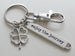 Clover Charm Keychain with Enjoy the Journey Charm & Swivel Clasp, Good Luck Charm Keychain