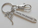 Cheerleader Charm Keychain with Cheerleader Charm, Enjoy the Journey Charm & Swivel Clasp, Cheerleading School Team Keychain, Cheer Team Keychain