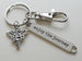 Speech Therapist Keychain, Student Speech Language Pathologist Keychain with SLP Medical Charm, Enjoy the Journey Charm, and Swivel Clasp