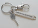 Tennis Charm Keychain with Tennis Racquet Charm, Enjoy the Journey Charm & Swivel Clasp; Tennis Player or Coach Keychain