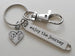 Physical Therapist Keychain For Student with PT Heart Charm, Enjoy the Journey & Swivel Clasp