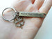 Bronze Clover Charm Keychain with Enjoy the Journey Charm, Good Luck Charm Keychain