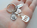 Serving Spatula Charm Keychain with Plate Charm, Hero Heart Charm, and Thank You Charm; Food Server, School Lunch Serving Staff Appreciation Keychain