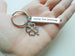 Clover Charm Keychain with Enjoy the Journey Charm, Good Luck Charm Keychain