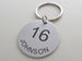 Custom Sports Jersey Number Engraved Disc Keychain with Sport Charm, Graduate Keychain, Team Player Keychain