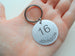Custom Sports Jersey Number Engraved Disc Keychain with Sport Charm, Graduate Keychain, Team Player Keychain