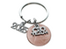 Go Team Charm Layered Over Penny Keychain with 2025 Charm, Employee & Volunteer Appreciation Keychain, Lucky to Work with You!