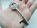 Key Charm Bottle Opener Keychain with Custom Engraving; Couples Anniversary Keychain