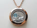 Class of 2025 Graduate Locket Necklace with Graduate Cap, 2025 Heart Charm, and Custom Letter & Birthstone - by Jewelry Everyday (Rose Gold Plain Edge Locket)