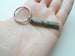 Small Antique Bronze Tag Keychain Engraved with "Te Quiero" (I Love You) in Spanish, Couples Keychain