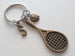Bronze Tennis Racquet & Ball Charm Keychain, Graduate Keychain, Tennis Player Keychain