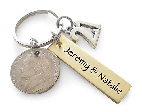 Engravable Brass Key Chain