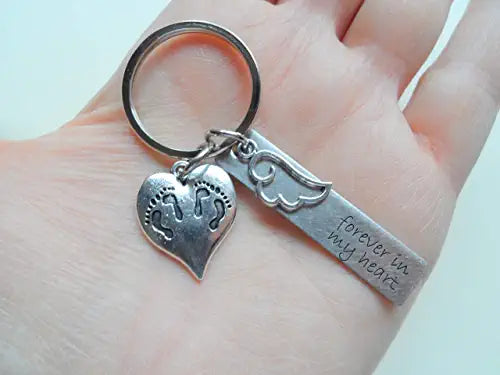 JewelryEveryday Custom Always in My Heart Keychain