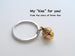 Golden Acorn Keychain - Peter Pan's Kiss; Couples Keychain