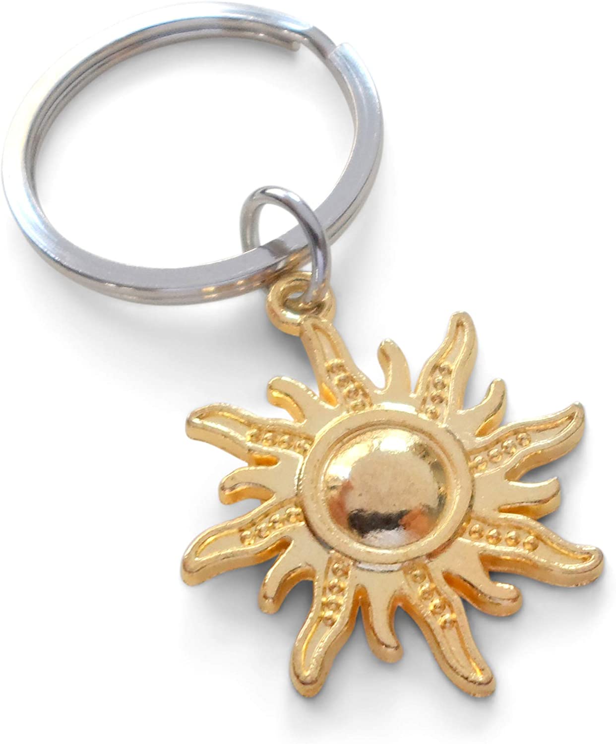 JewelryEveryday Golden Tone Sunshine Sun Keychain - You're The Light Of My  Life; Couples Keychain